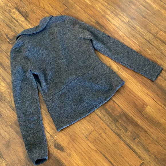 Halogen Wool Blend Sweater Blazer Charcoal Gray - Picture 3 of 9